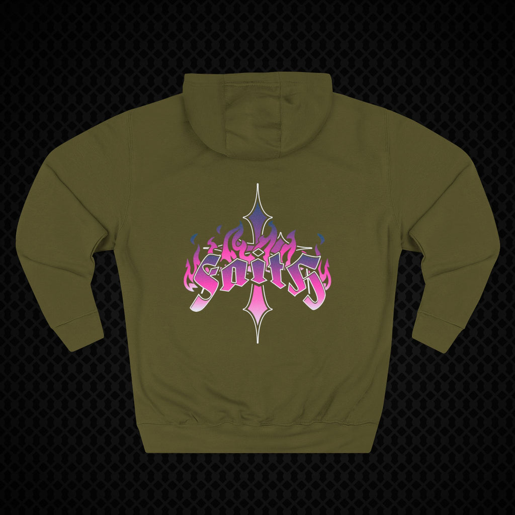 Vibrant Three-Panel Flame Hoodie for Trendsetters