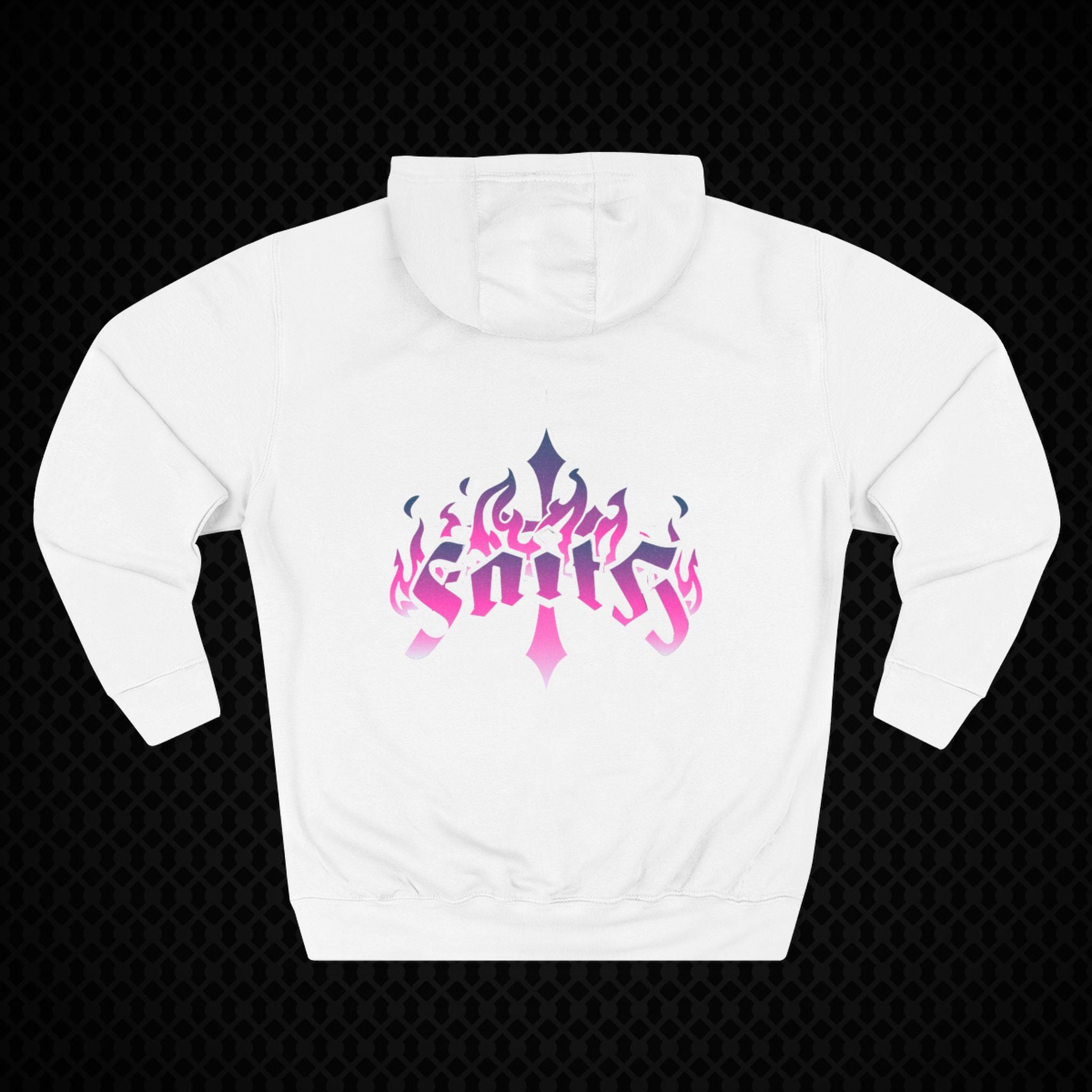 Vibrant Three-Panel Flame Hoodie for Trendsetters