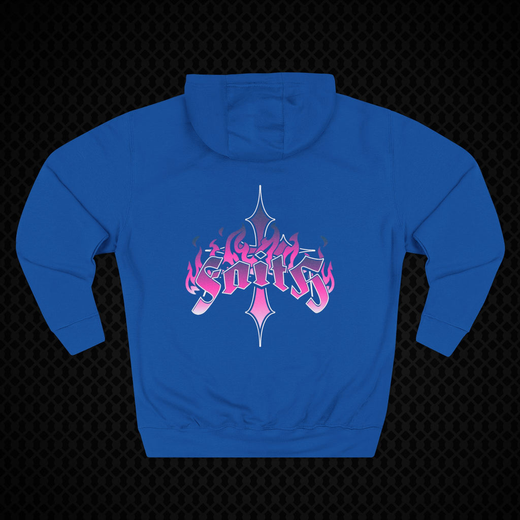 Vibrant Three-Panel Flame Hoodie for Trendsetters