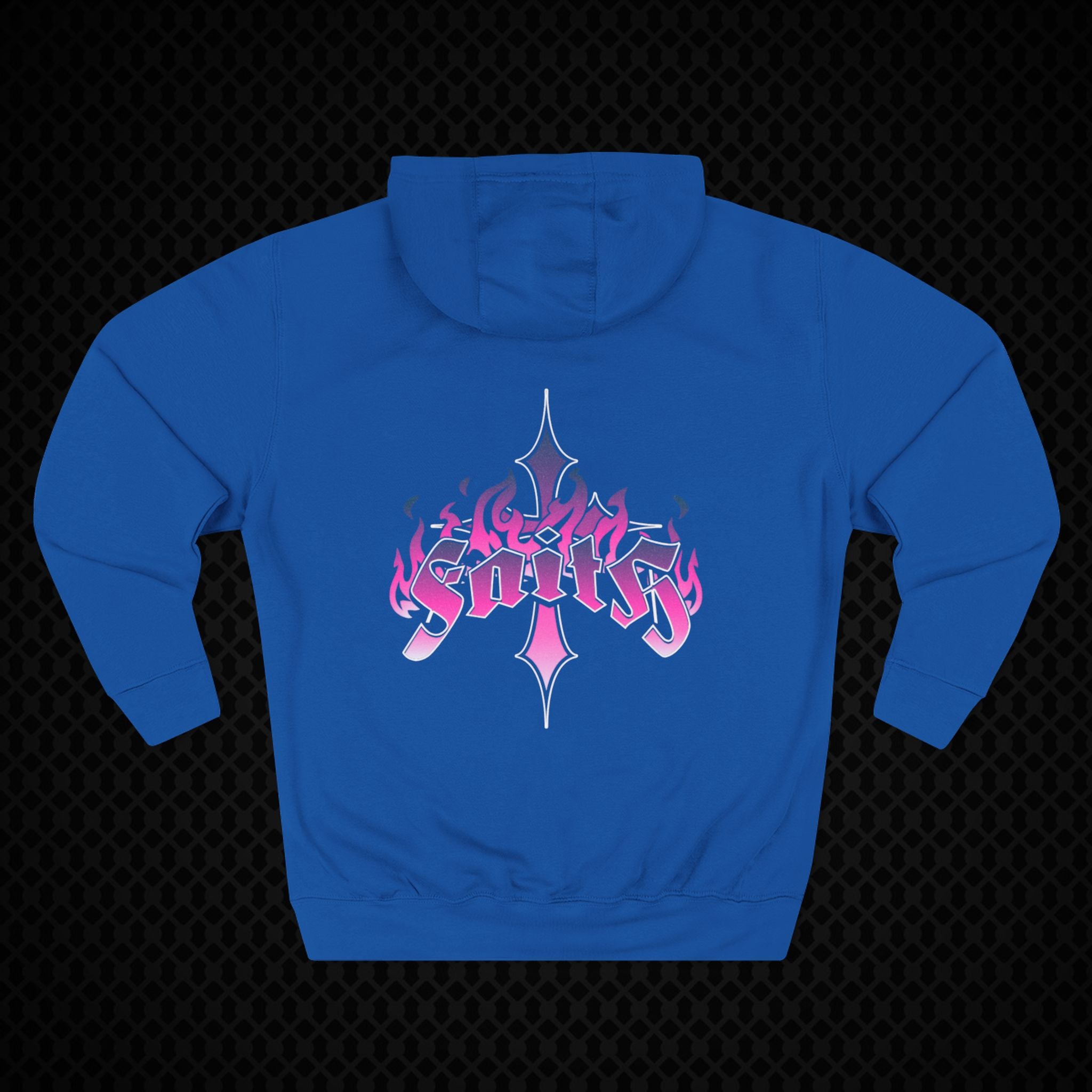 Vibrant Three-Panel Flame Hoodie for Trendsetters