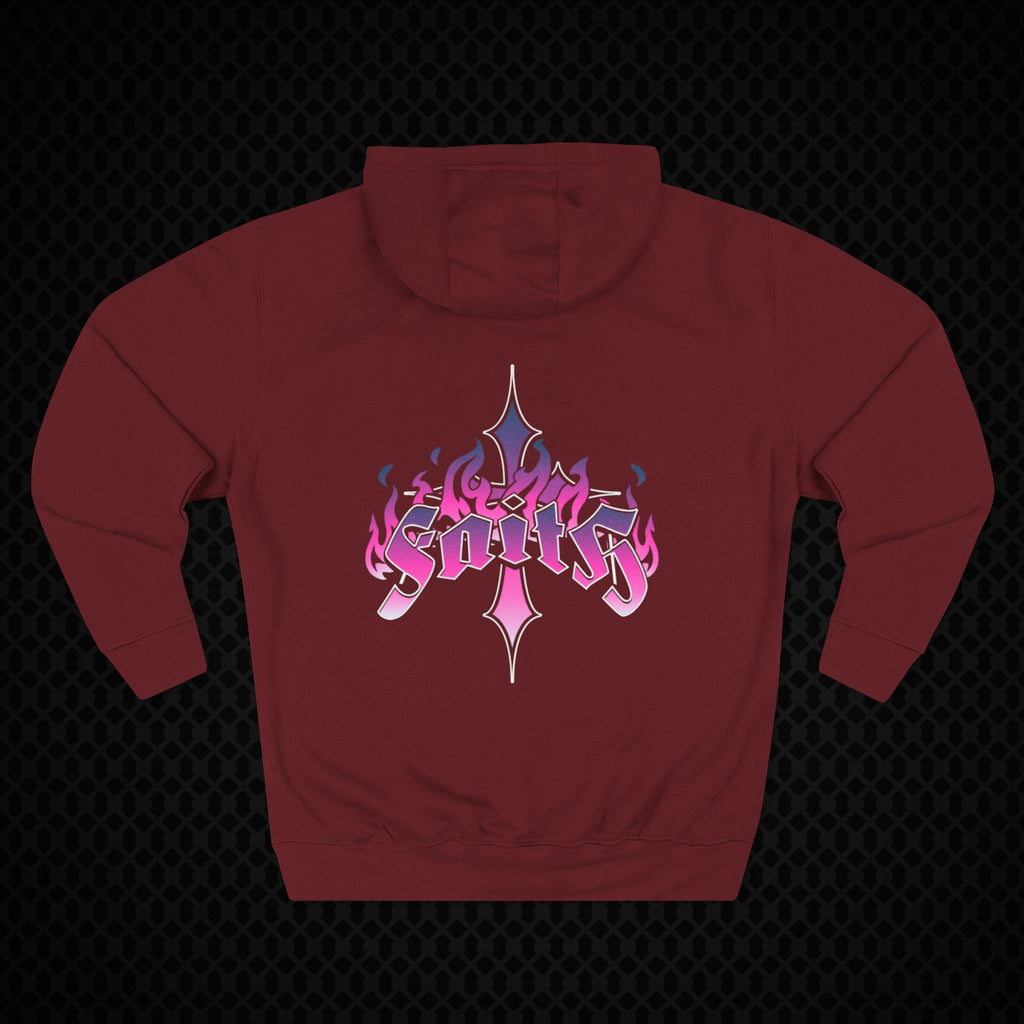 Vibrant Three-Panel Flame Hoodie for Trendsetters