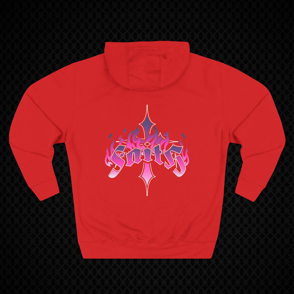 Vibrant Three-Panel Flame Hoodie for Trendsetters