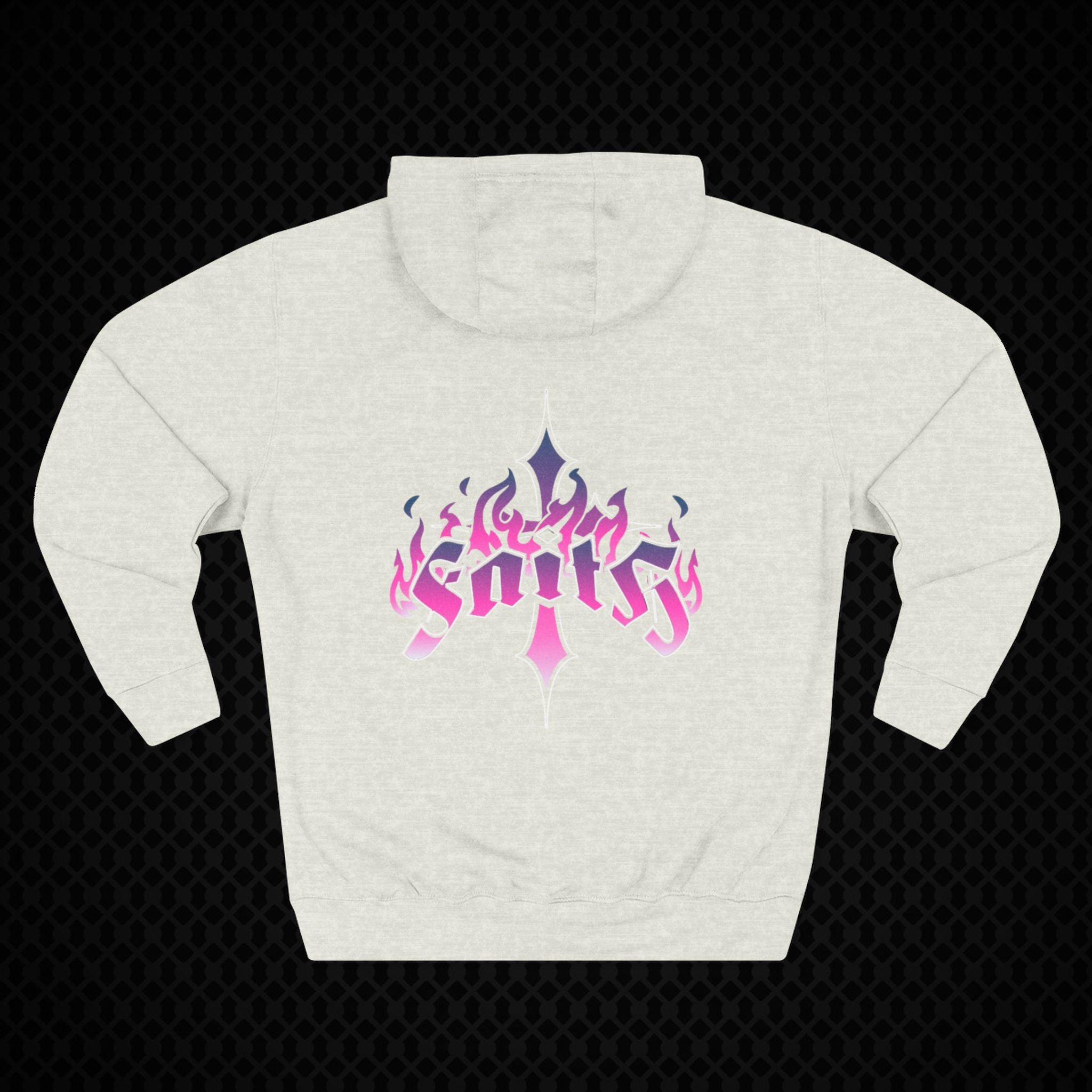 Vibrant Three-Panel Flame Hoodie for Trendsetters