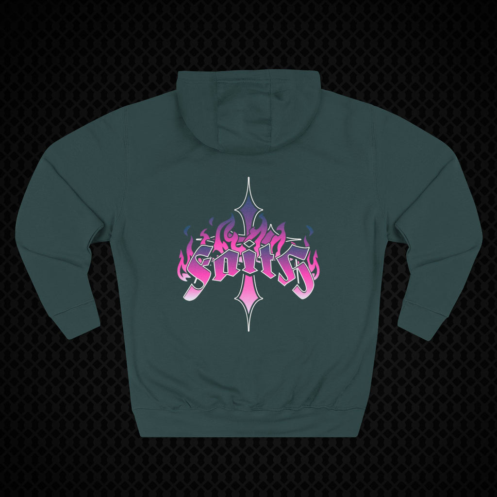 Vibrant Three-Panel Flame Hoodie for Trendsetters