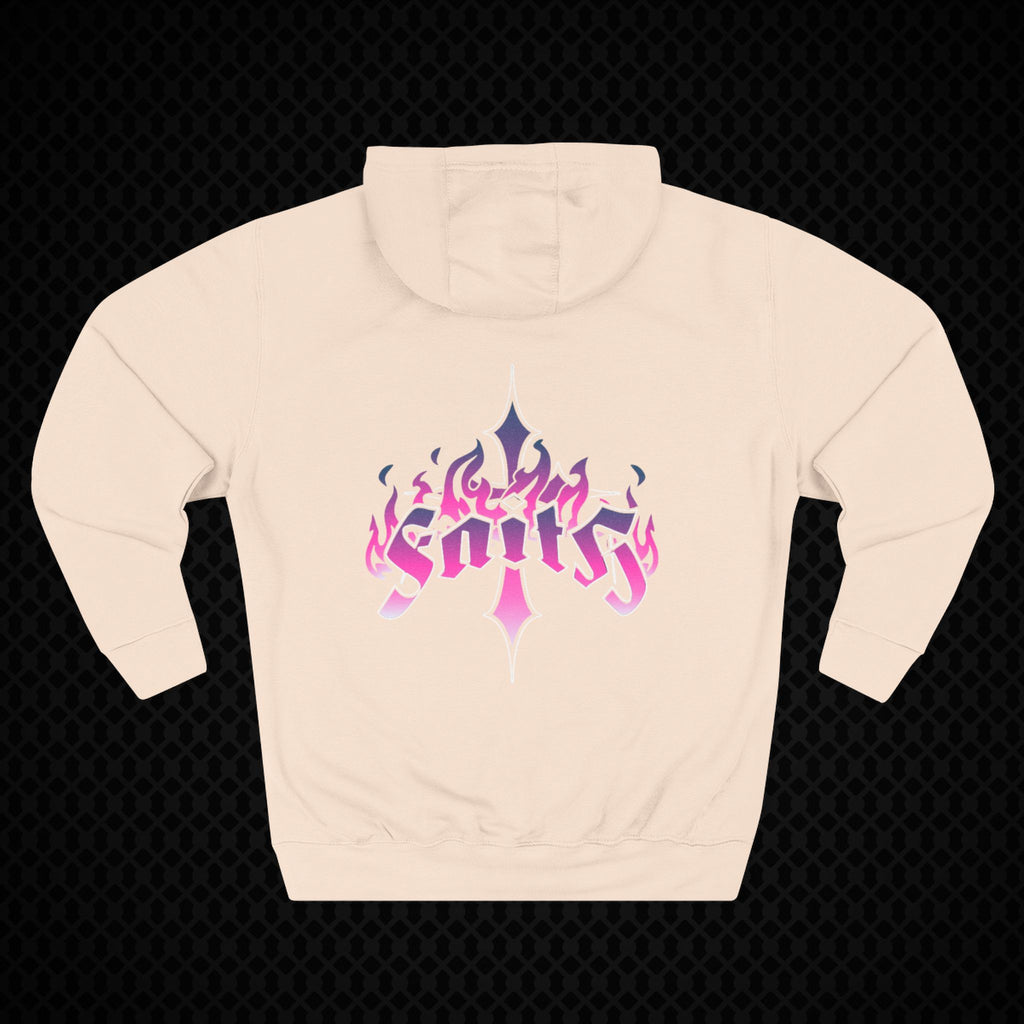 Vibrant Three-Panel Flame Hoodie for Trendsetters