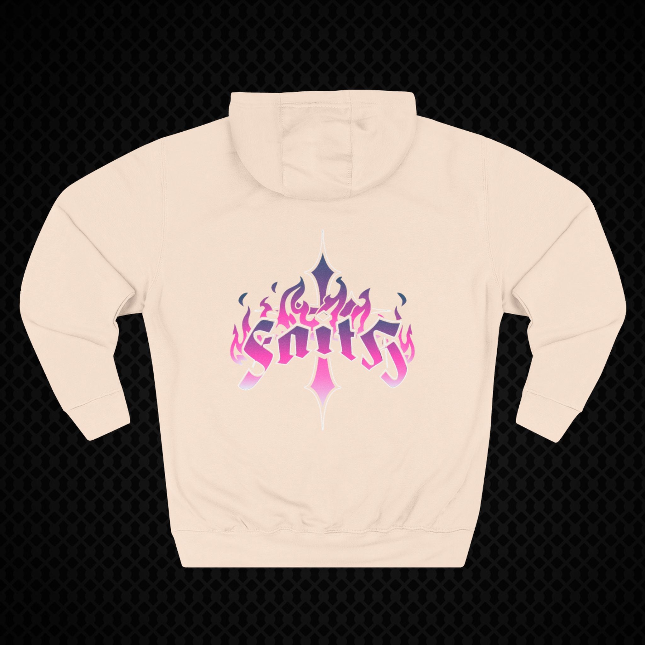 Vibrant Three-Panel Flame Hoodie for Trendsetters