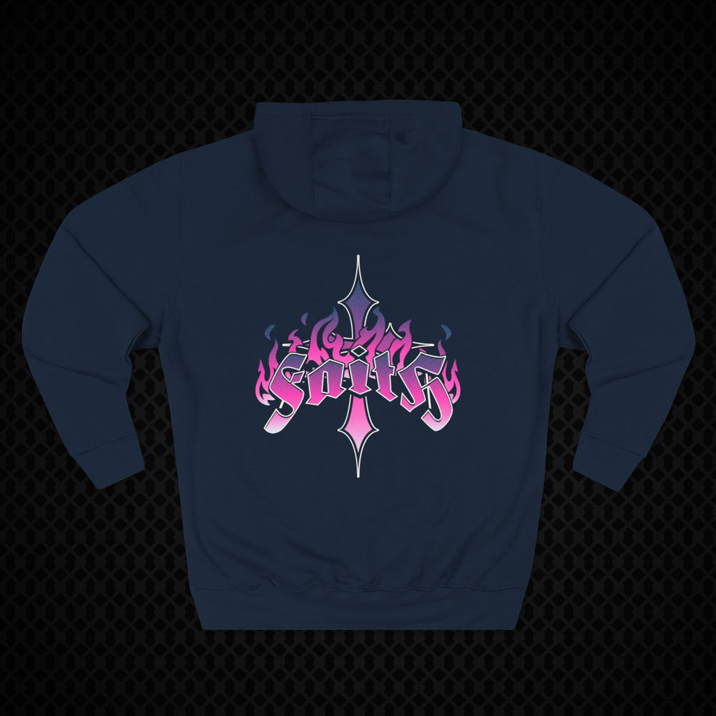 Vibrant Three-Panel Flame Hoodie for Trendsetters