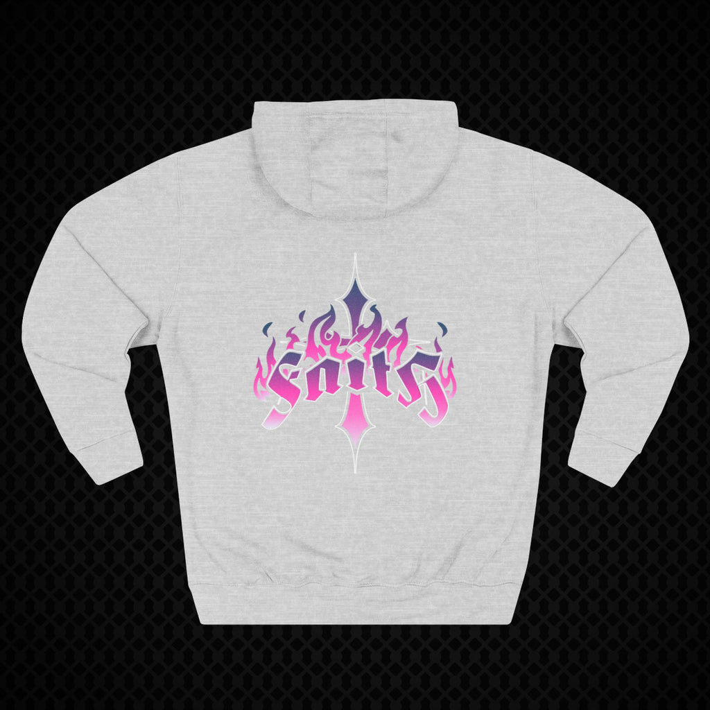 Vibrant Three-Panel Flame Hoodie for Trendsetters