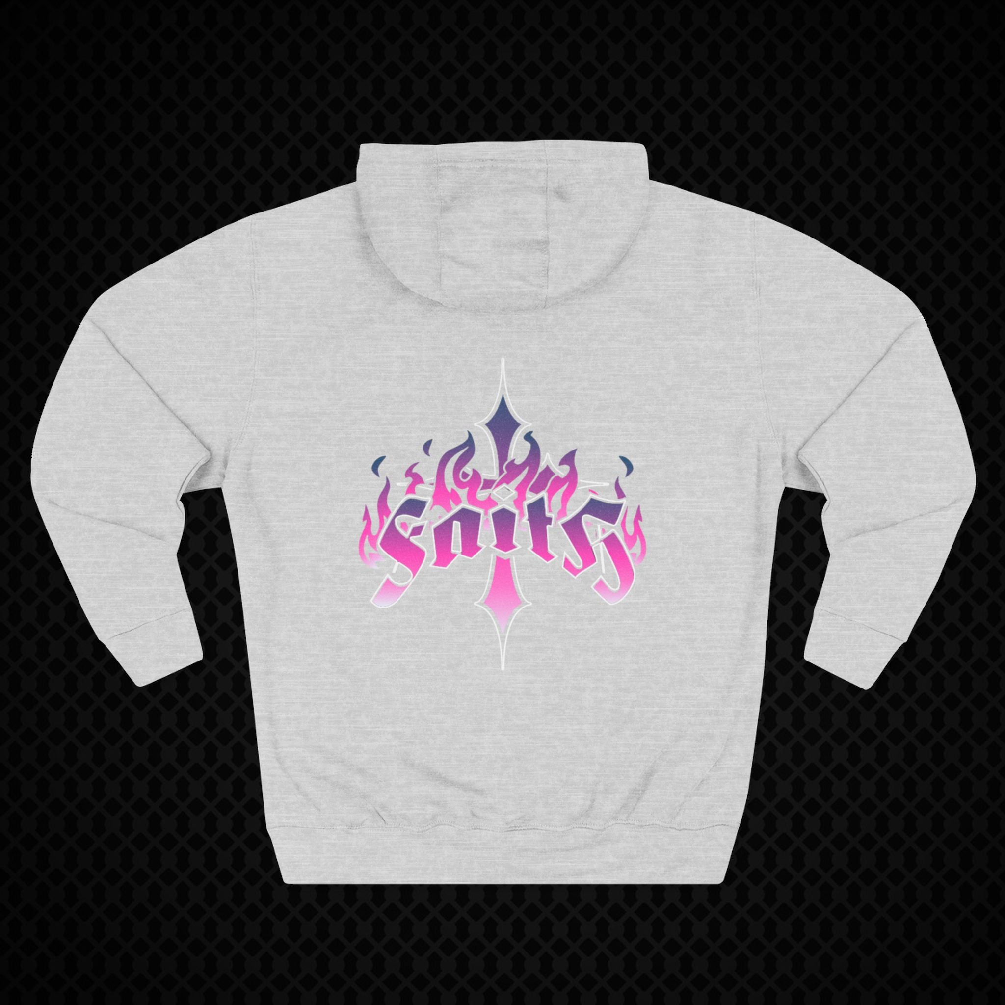 Vibrant Three-Panel Flame Hoodie for Trendsetters