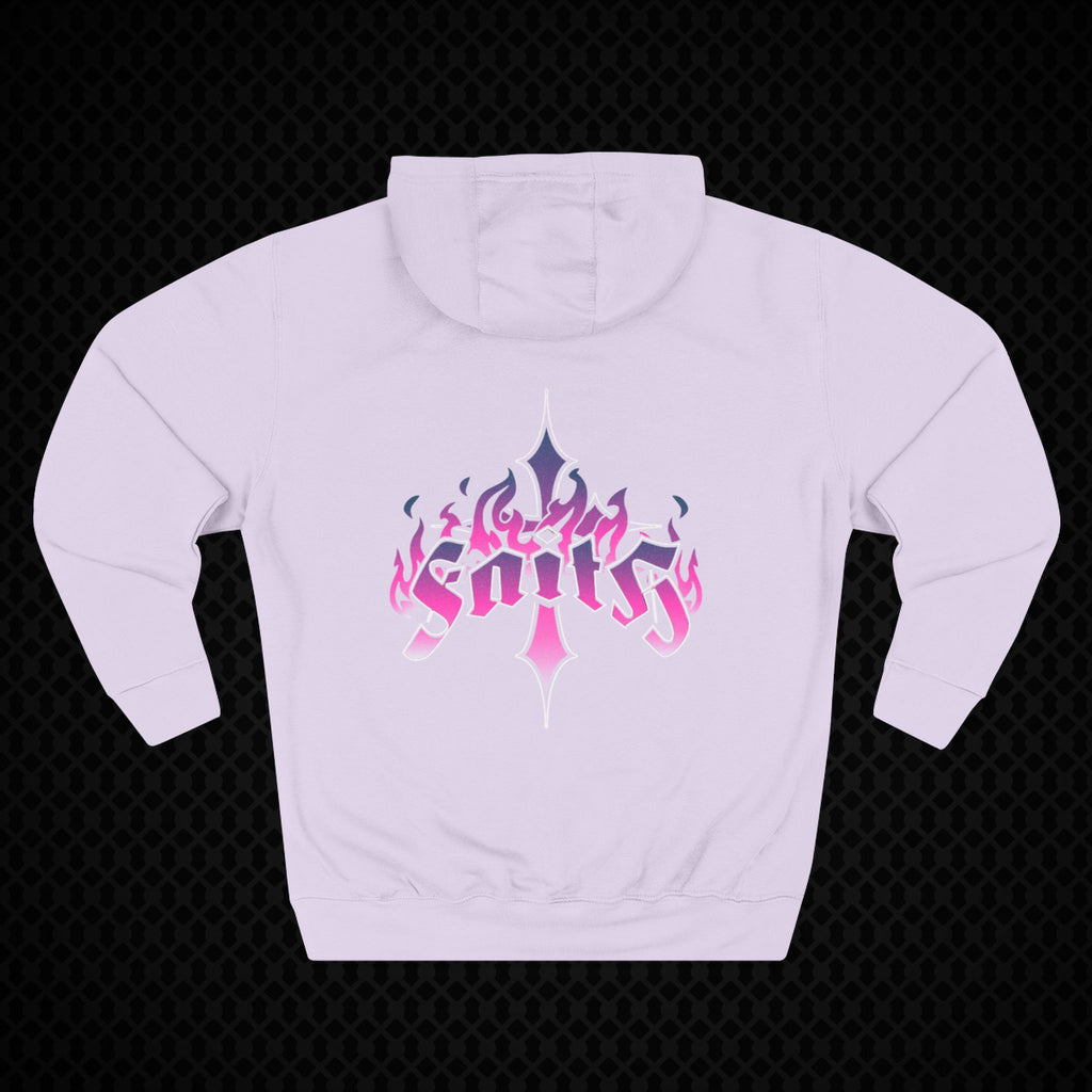 Vibrant Three-Panel Flame Hoodie for Trendsetters