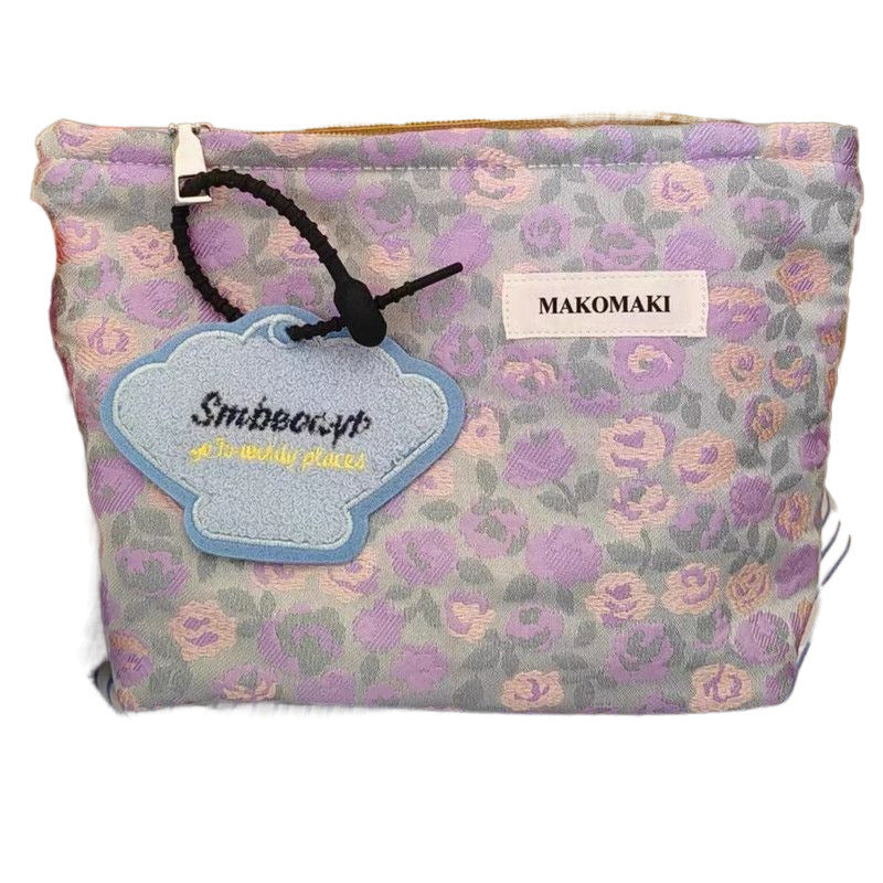 Early Spring Purple Grape Niche Cosmetic Portable Skincare Storage Outing Wash Bag